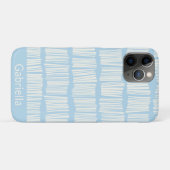 Modern Abstract lijnenpatroon in Blue Specialized Case-Mate iPhone Case (Achterkant (horizontaal))
