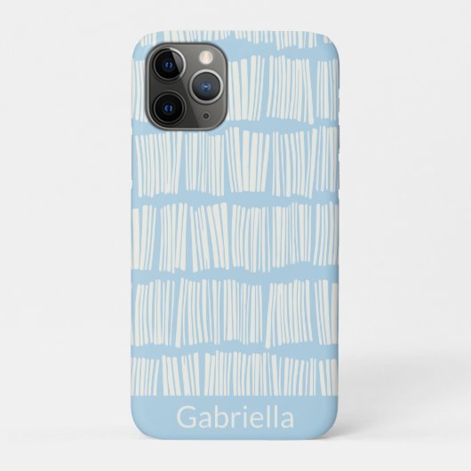 Modern Abstract lijnenpatroon in Blue Specialized Case-Mate iPhone Case (Achterkant)