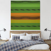 modern abstract lijnpatroon canvas afdruk (Insitu (Slaapkamer))