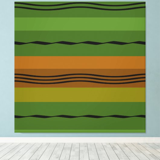 modern abstract lijnpatroon canvas afdruk (Insitu (Houten vloer))
