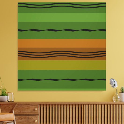 modern abstract lijnpatroon canvas afdruk (Insitu (Woonkamer))