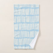 Modern Abstract lijnpatroon in Pastel Light Blue Bad Handdoek (Handdoek)