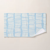 Modern Abstract lijnpatroon in Pastel Light Blue Bad Handdoek (Handdoek)