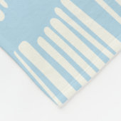 Modern Abstract lijnpatroon in Pastel Light Blue Fleece Deken (Hoek)
