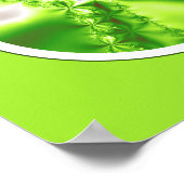 Modern Abstract Lime Green Fractal Poster (Hoek)