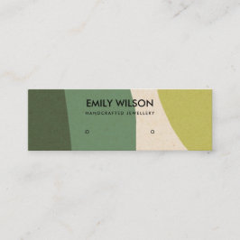 MODERN ABSTRACT LIME GREEN KRAFT ART STUD DISPLAY MINI VISITEKAARTJE