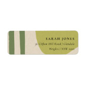 MODERN ABSTRACT LIME GREEN KRAFT ARTISTIC ADRES ETIKET (Voorkant)