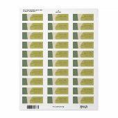 MODERN ABSTRACT LIME GREEN KRAFT ARTISTIC ADRES ETIKET (Full Sheet)