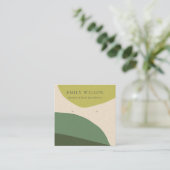 MODERN ABSTRACT LIME GREEN KRAFT EARRING DISPLAY VIERKANTE VISITEKAARTJE (Staand voorkant)