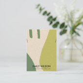MODERN ABSTRACT LIME GREEN KRAFT KETTING DISPLAY VISITEKAARTJE (Staand voorkant)