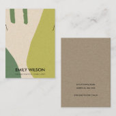 MODERN ABSTRACT LIME GREEN KRAFT KETTING DISPLAY VISITEKAARTJE (Voorkant / Achterkant)