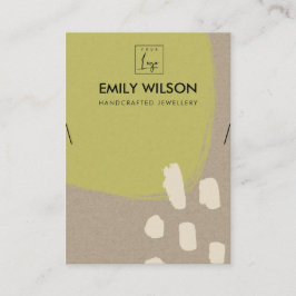 MODERN ABSTRACT LIME GREEN KRAFT KETTING DISPLAY VISITEKAARTJE