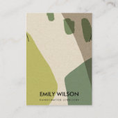 MODERN ABSTRACT LIME GROEN ART KETTING DISPLAY VISITEKAARTJE (Voorkant)