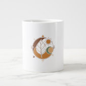 Modern Abstract Line Art Coffee Cup Grote Koffiekop (Voorkant)