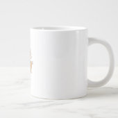 Modern Abstract Line Art Coffee Cup Grote Koffiekop (Rechts)