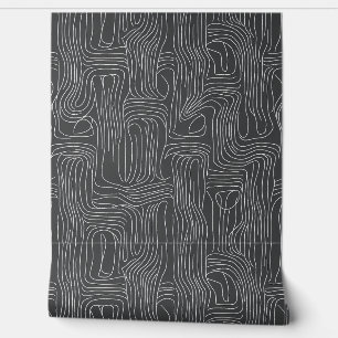 Modern Abstract Line Art Pattern Behang