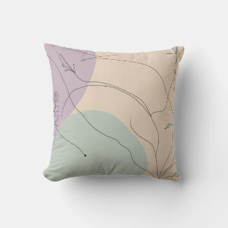 Modern Abstract Line Art Throw Pillow  Kussen
