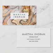 Modern Abstract macro-ontwerp met geavanceerd gego Visitekaartje (Voorkant / Achterkant)