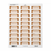 Modern Abstract marmer Gold Return-adres Etiket (Full Sheet)