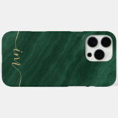 Modern Abstract marmeren ontwerp met Initialen en  Case-Mate iPhone Case (Achterkant (horizontaal))