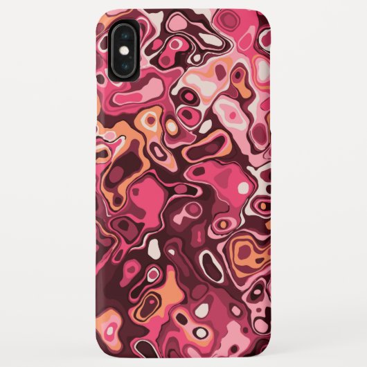 Modern Abstract meisje roze Burgundy Pattern Case-Mate iPhone Case (Achterkant)