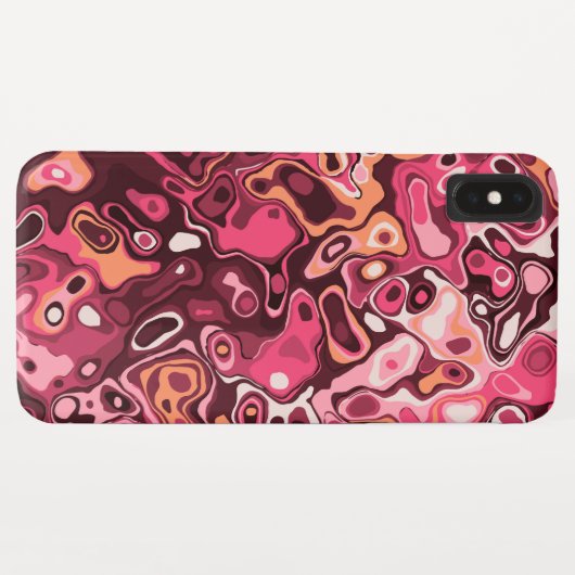 Modern Abstract meisje roze Burgundy Pattern Case-Mate iPhone Case (Achterkant (horizontaal))