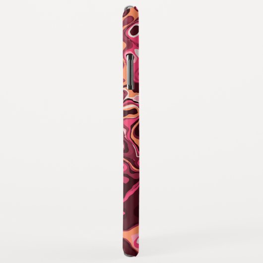 Modern Abstract meisje roze Burgundy Pattern Case-Mate iPhone Case (Achterkant/rechts)