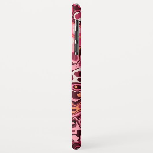 Modern Abstract meisje roze Burgundy Pattern Case-Mate iPhone Case (Achterkant/links)