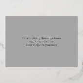 Modern Abstract Menorah grijs Folie Feestdagenkaart (Achterkant)