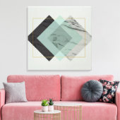 Modern Abstract met marmer Canvas Afdruk (Insitu (Woonkamer))