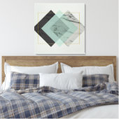 Modern Abstract met marmer Canvas Afdruk (Insitu (Slaapkamer))