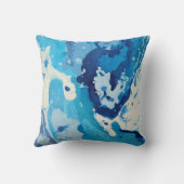 Modern abstract met pasteltinten van de blauwe oce kussen (Achterkant)