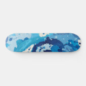 Modern abstract met pasteltinten van de blauwe oce persoonlijk skateboard (Horizontaal)