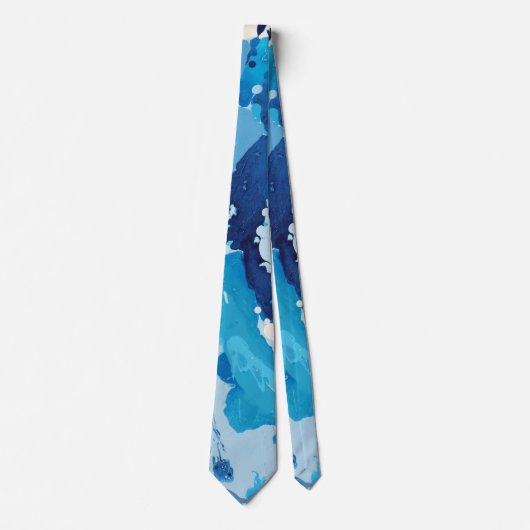 Modern abstract met pasteltinten van de blauwe oce stropdas (Voorkant)