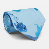 Modern abstract met pasteltinten van de blauwe oce stropdas (Opgerold)