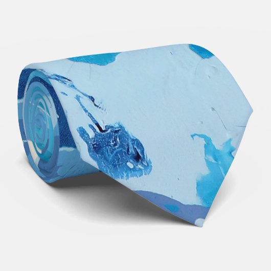 Modern abstract met pasteltinten van de blauwe oce stropdas (Opgerold)