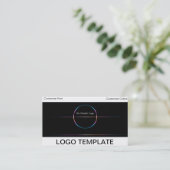 Modern Abstract Metallic Cirkel Logo Visitekaartje (Staand voorkant)