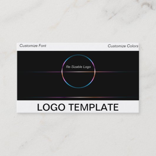 Modern Abstract Metallic Cirkel Logo Visitekaartje (Voorkant)