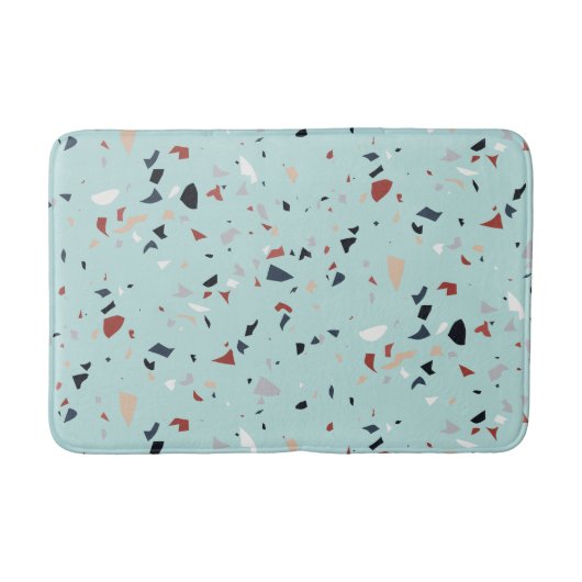 Modern Abstract Midden-eeuws Terrazzopatroon Badmat (Voorkant)