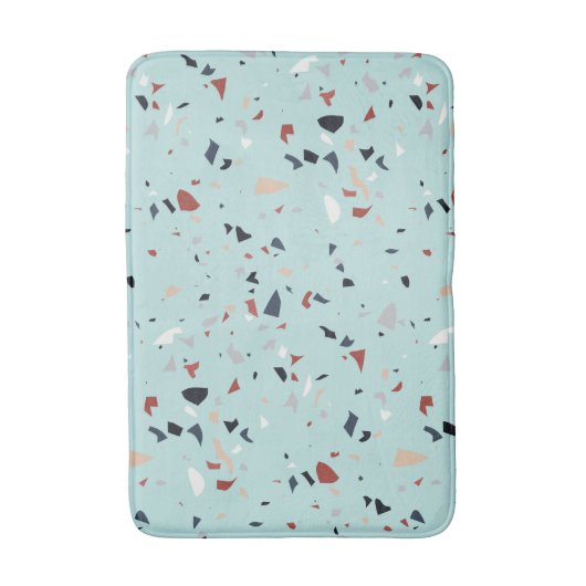 Modern Abstract Midden-eeuws Terrazzopatroon Badmat (Voorkant Verticaal)