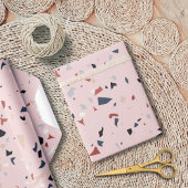 Modern Abstract Midden-eeuws Terrazzopatroon Cadeaupapier