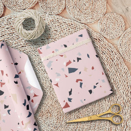 Modern Abstract Midden-eeuws Terrazzopatroon Cadeaupapier