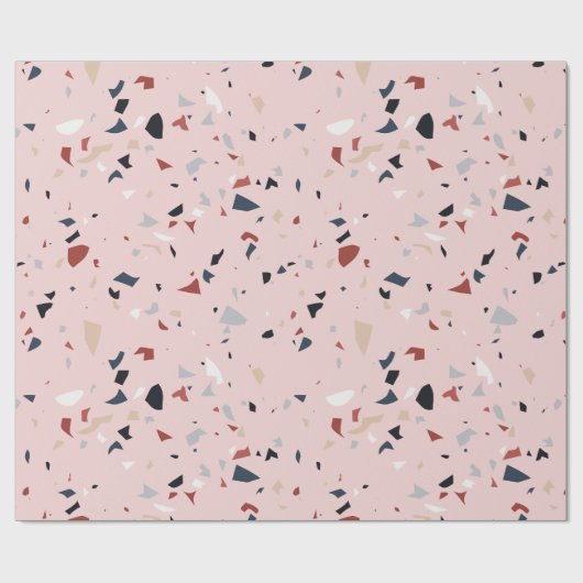 Modern Abstract Midden-eeuws Terrazzopatroon Cadeaupapier (Vlak)