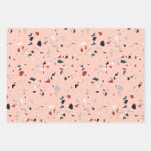 Modern Abstract Midden-eeuws Terrazzopatroon Inpakpapier Vel (Voorkant 3)