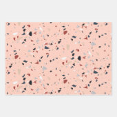 Modern Abstract Midden-eeuws Terrazzopatroon Inpakpapier Vel (Voorkant)