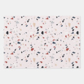 Modern Abstract Midden-eeuws Terrazzopatroon Inpakpapier Vel (Voorkant 2)