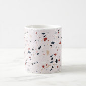 Modern Abstract Midden-eeuws Terrazzopatroon Koffiemok (Center)