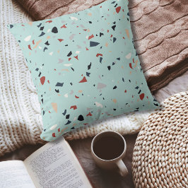 Modern Abstract Midden-eeuws Terrazzopatroon Kussen