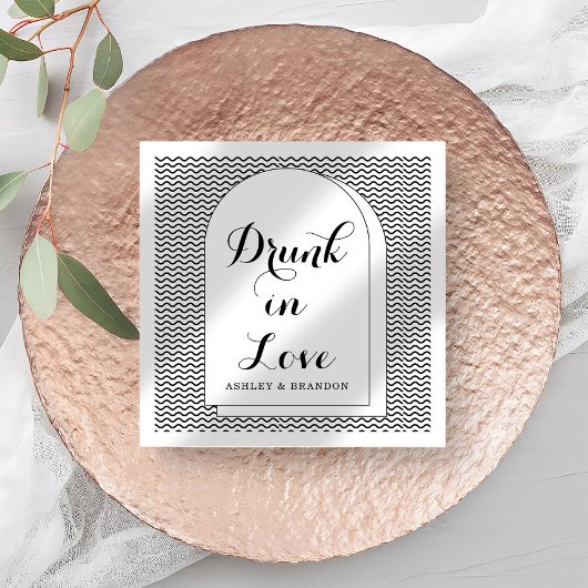 Modern Abstract minimaal huwelijk tussen Napkins Servet