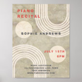 Modern Abstract Minimaal Muziek Concert Poster (Voorkant)
